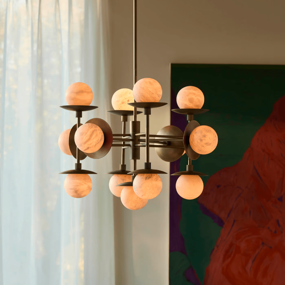 Artelux Cara Alabaster Globe Chandelier