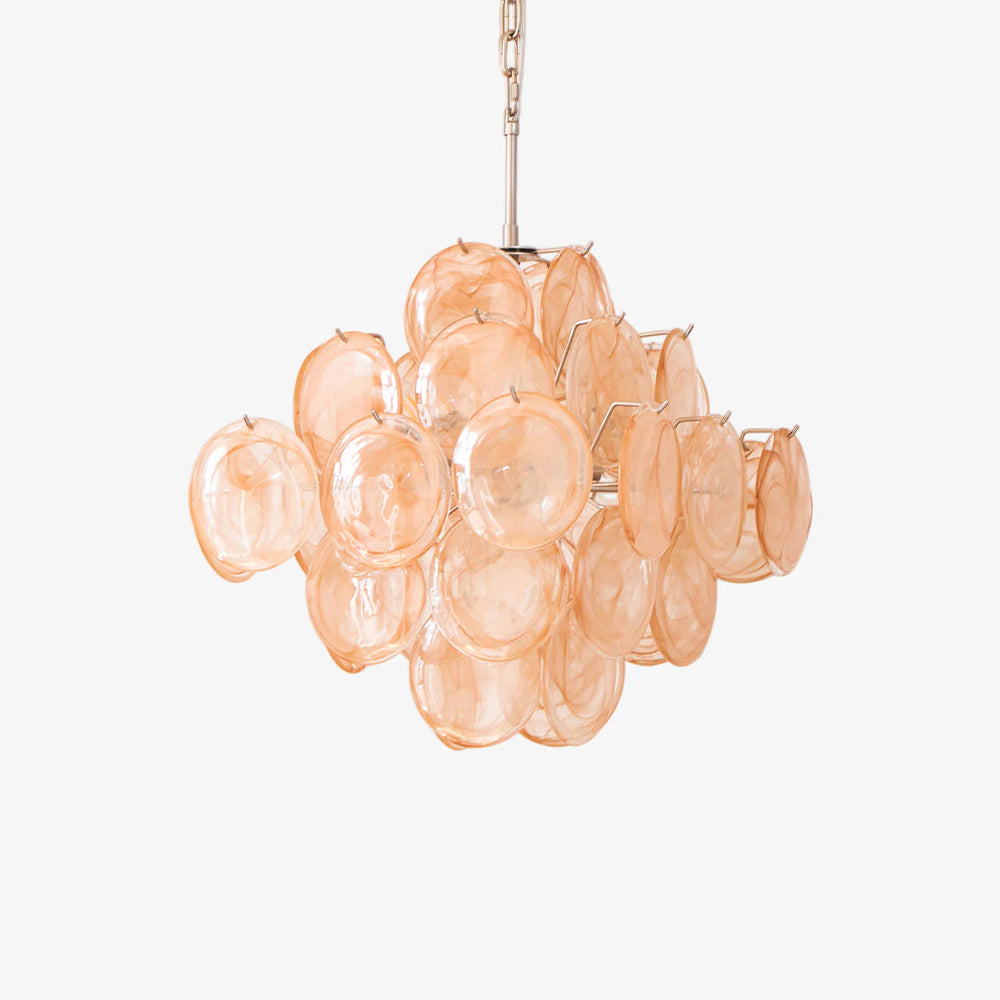 Verona Apricot Glass Chandelier