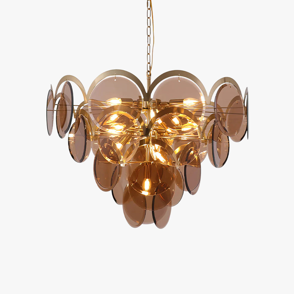 Verona Glass Disc Chandelier