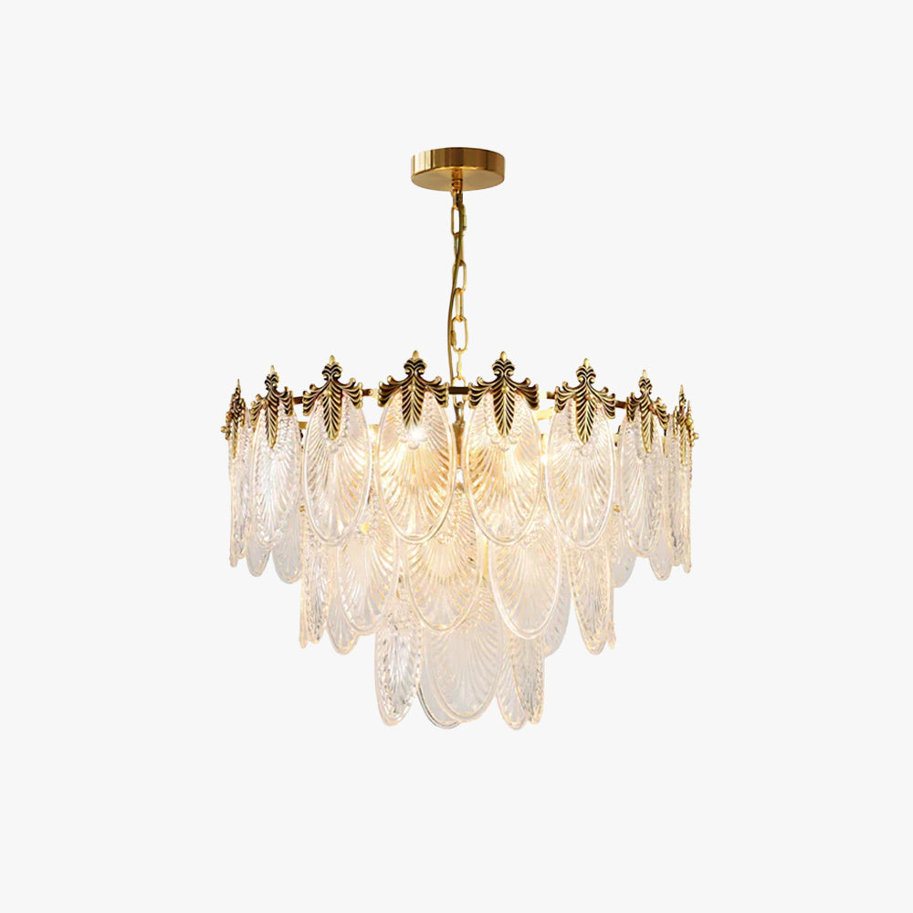Verona Glass Leaf Chandelier