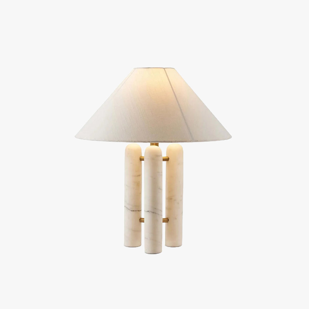 Dune Alabaster Column Table Lamp