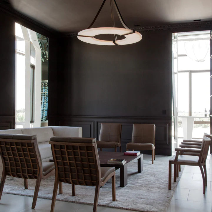 Halo Alabaster Ring Pendant Light