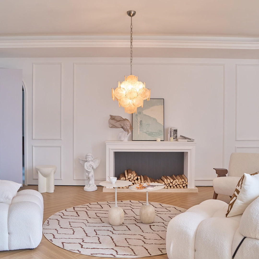 Verona Apricot Glass Chandelier