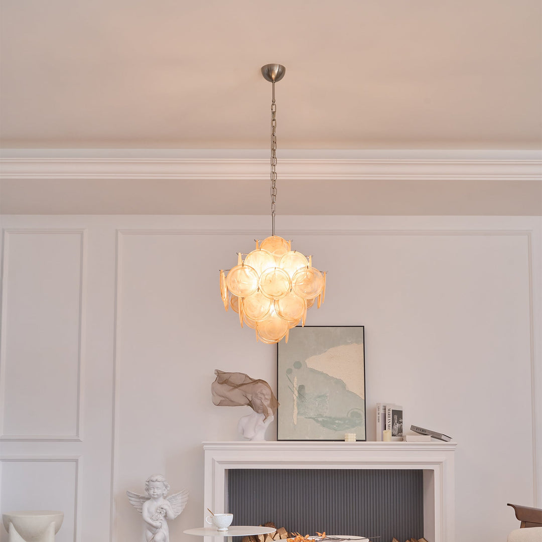Verona Apricot Glass Chandelier