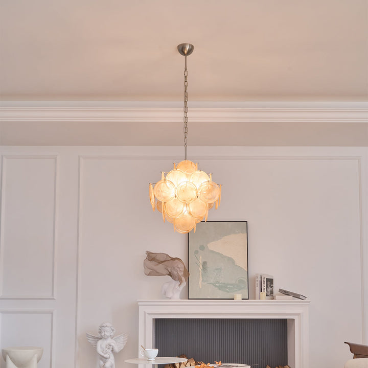 Verona Apricot Glass Chandelier