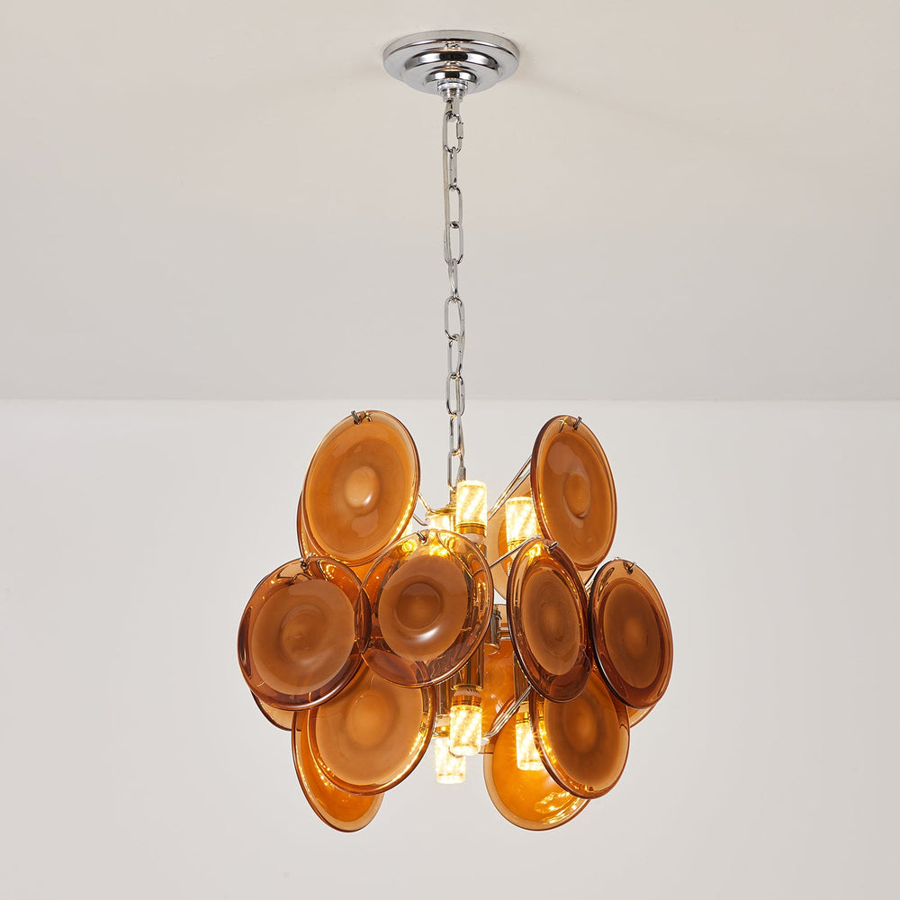 Verona Amber Glass Pendant Lamp
