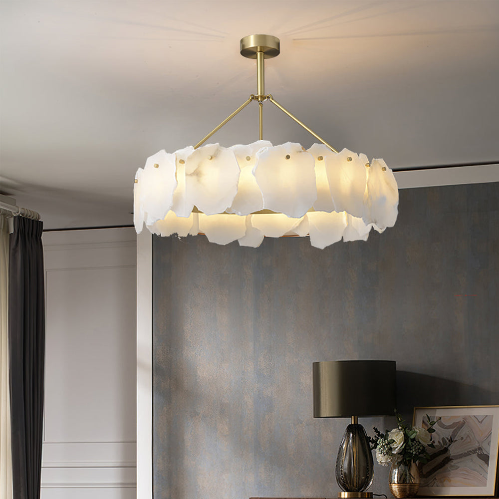 Dune Alabaster Brass Chandelier