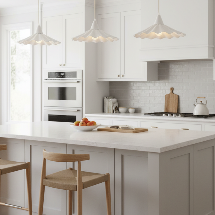 Hakka Ceramic Wave Pendant Light