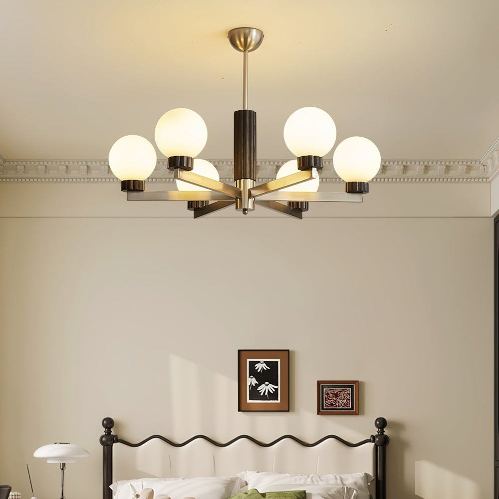 Halo Antique Glass Globe Chandelier