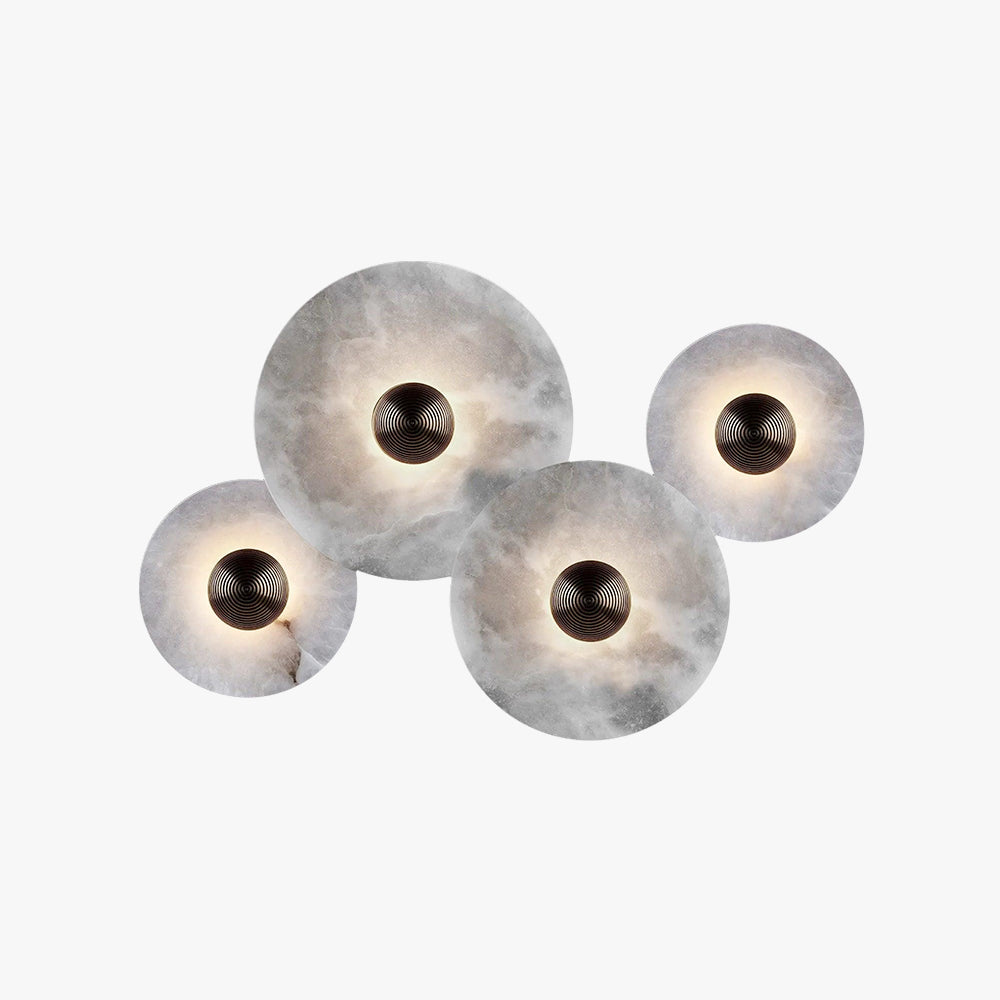 Artelux Round Alabaster Combination Wall Lamp