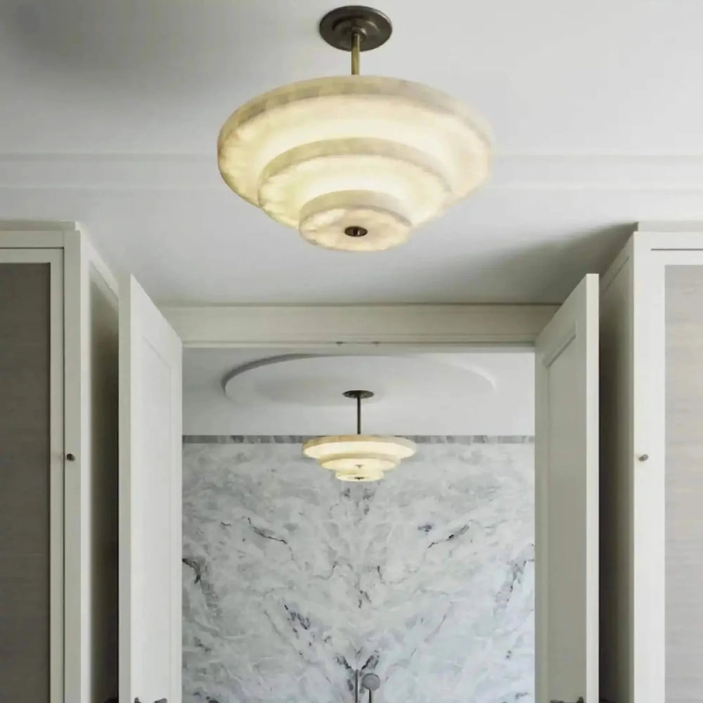 Dune Alabaster Tiered Chandelier
