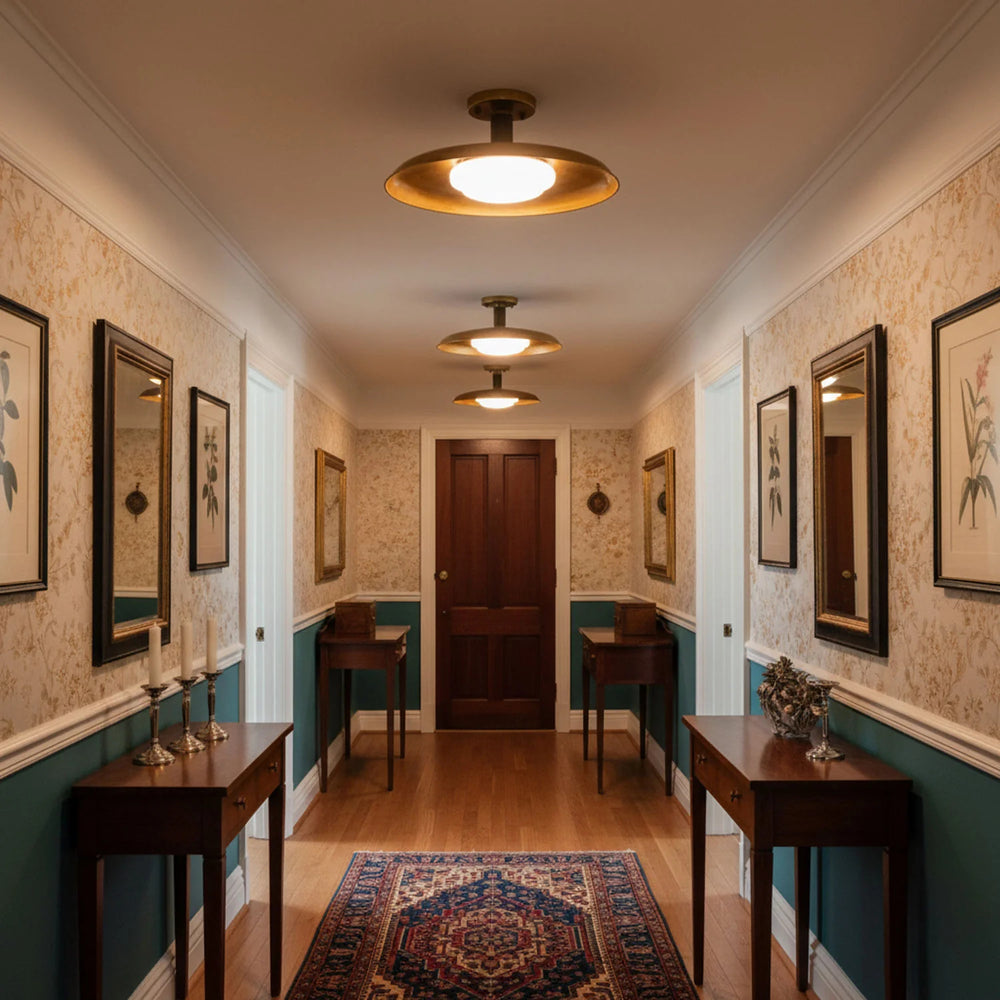 Drift Brass Glass Ceiling Lamp