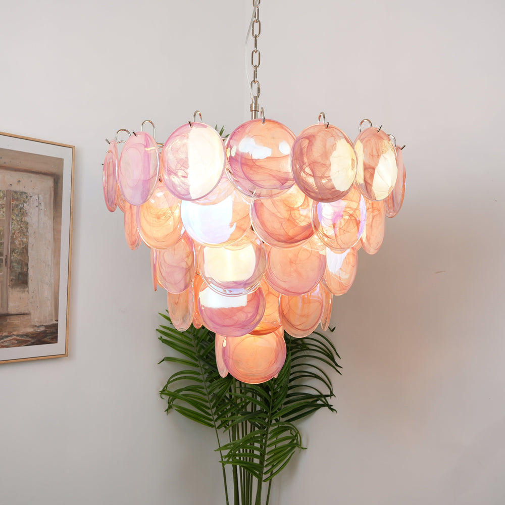 Verona Murano Glass Disc Chandelier