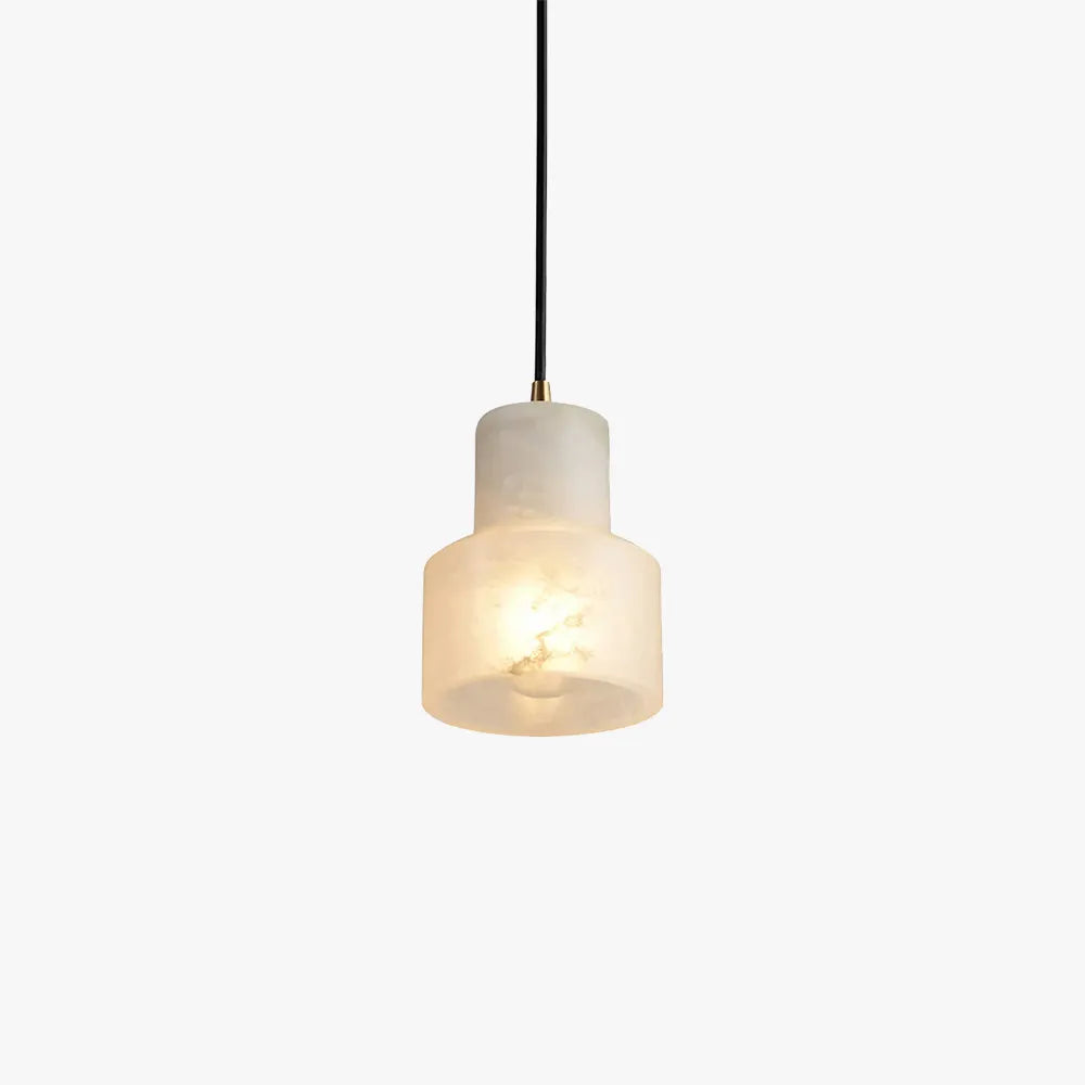Dune Alabaster Cylinder Pendant Light